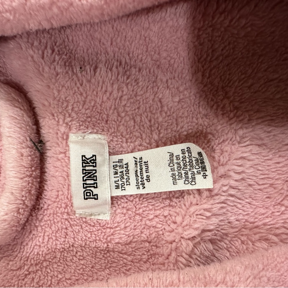 PINK Victoria's Secret Soft Pink Fleece Robe- short - Picture 6 of 8